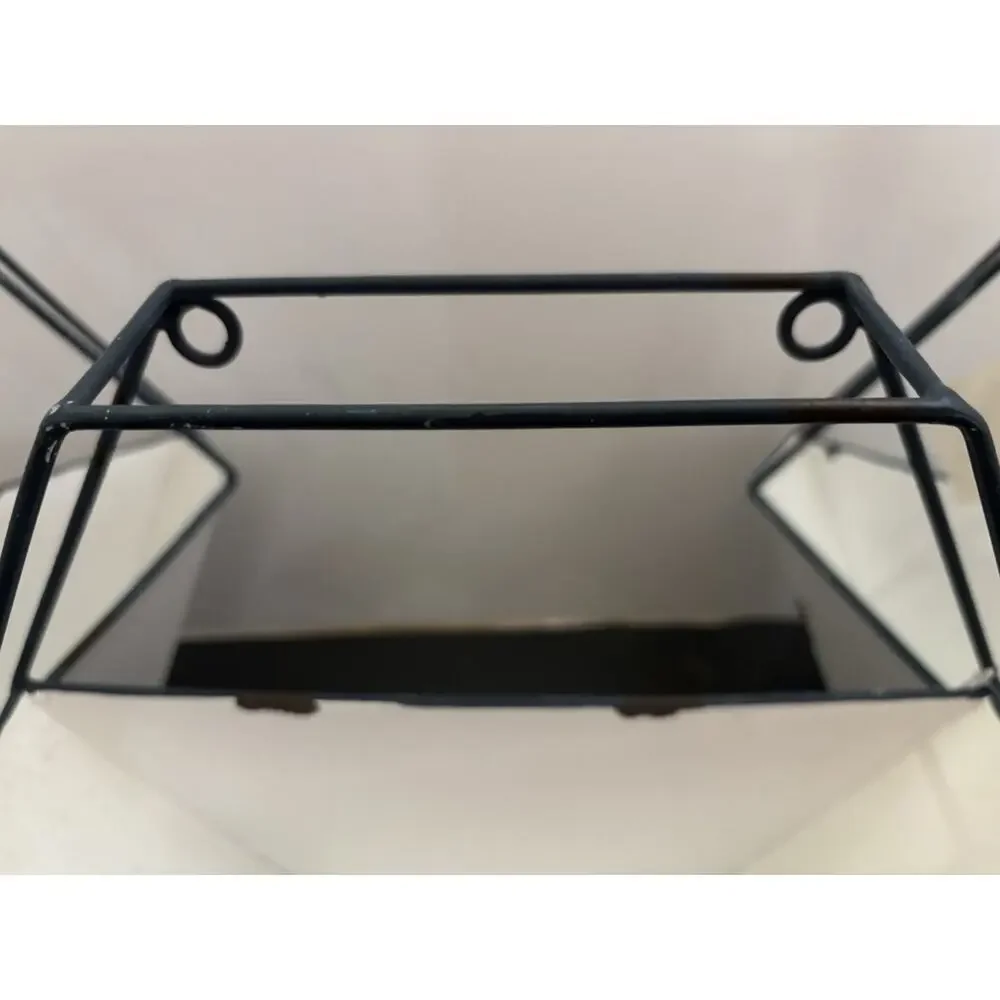Hobby Lobby Geometric Wall Mounted Planters 3pc Set Metal Black/White